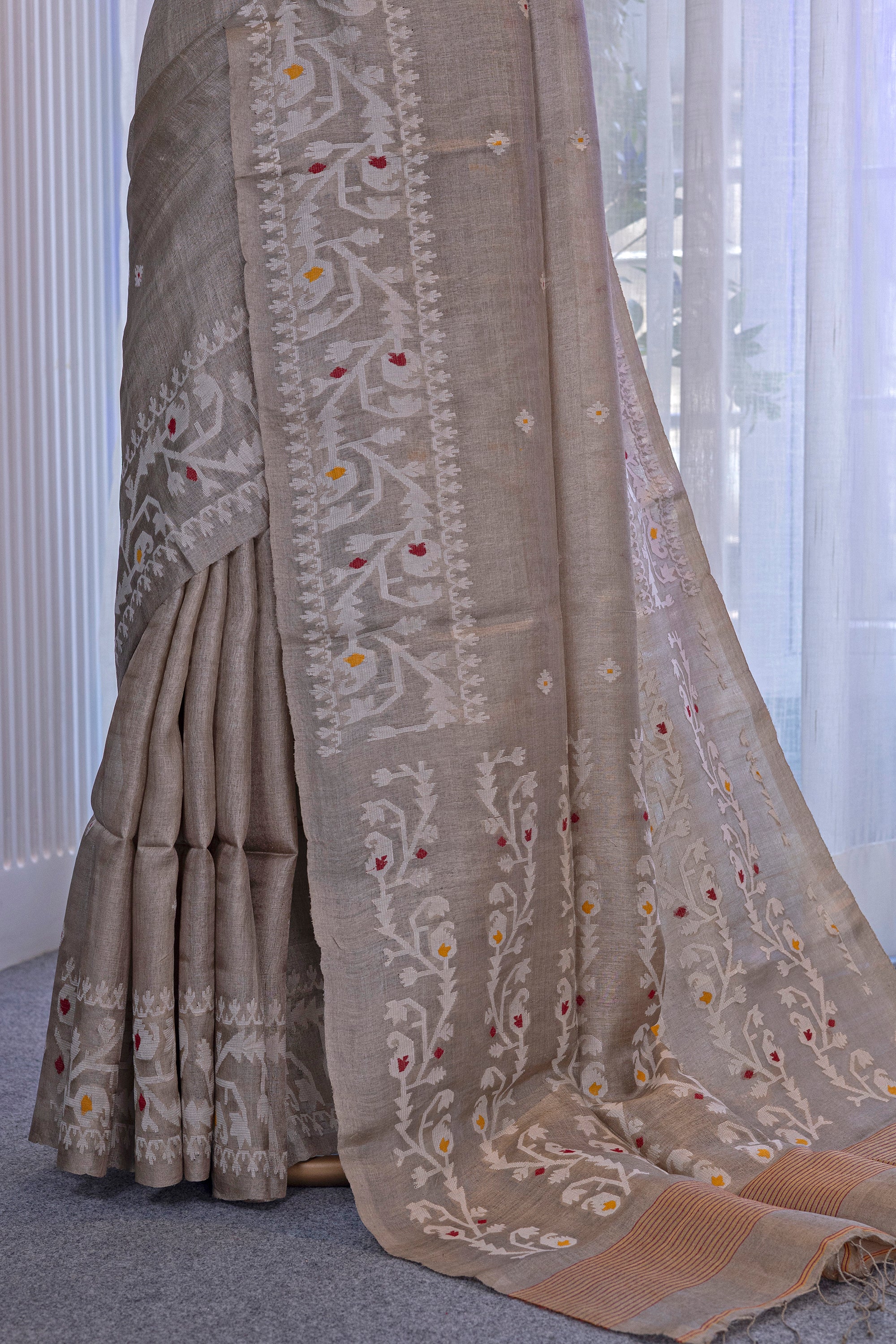 Tussar Jamdani
